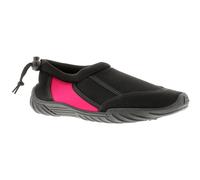 Platino Scarpe Aqua Da Donna Rockpool Slip On Nero Rosa Taglia UK