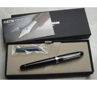 PLATINUM #3776 CENTURY Black Diamond 14K Rhodium PNB-18000CR EF-nib & converter