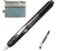 Platinum Curidas PKN7000 - Set di penne a sfera con convertitore (#7 fumo, grafite, F (fine)
