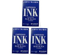 Platinum penna stilografica dye-based cartuccia di inchiostro blu - nero - Confezione da 10 3 set