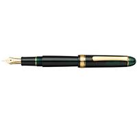 PLATINUM Penna stilografica giapponese #3776 Century con finiture in oro verde alloro C/Verde, 0,54-0,64 mm, pennino in oro 14 carati, con confezione regalo, penna stilografica