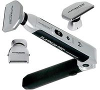 PLATINUM PRO by MANGROOMER - Nuovo rasoio posteriore con 3 teste flessibili ammortizzatori, cerniera di potere, maniglia estrema e custodia bonus! (generazione 8.0)