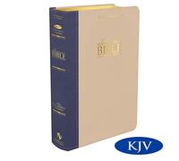Platinum Remnant Study Bible KJV (Genuine Top-grain Leather Blue/Taupe) King James Version