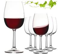 PLATINUX Bicchieri da vino rosso, 350 ml, set da 6 pezzi, in vetro di Crystalline, lavabili in lavastoviglie