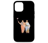 Platone E Aristotele Prendendo Selfie Divertente Filosofia Greca Custodia per iPhone 12/12 Pro