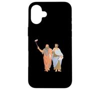Platone E Aristotele Prendendo Selfie Divertente Filosofia Greca Custodia per iPhone 16 Plus
