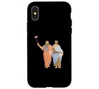 Platone E Aristotele Prendendo Selfie Divertente Filosofia Greca Custodia per iPhone X/XS