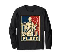 Platone Greco Antico Filosofo Saggezza Classica Maglia a Manica