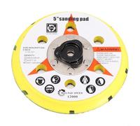 Platorello abrasivo a 15 fori da 125 mm per lucidatrice DA, canali di raffreddamento ventilati riducono il calore, adattatore disco in plastica morbida media