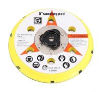 Platorello abrasivo da 125 mm per lucidatrice DA con fori di raffreddamento ventilati, piastra adattatore per levigatrice a doppia azione per dettagli auto, supporto per dischi medi morbidi