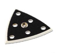 Platorello abrasivo triangolare, 95 x 95 mm, con gancio a 6 fori e interfaccia LOOPs per levigatrice orbitale, lucidatura e lavorazione del legno, accessorio abrasivo nero