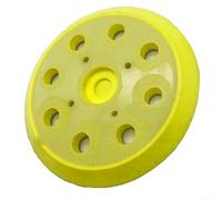 Platorello di supporto in gomma a 8 fori a 4 chiodi da 146 mm per levigatrice orbitale, smerigliatrice elettrica e levigatrice ad aria - Cuscinetto di backup abrasivo giallo/nero