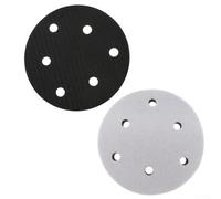 Platorello di supporto in schiuma da 12,7 cm per levigatrici orbitali casuali, 12,5 mm di spessore con interfaccia morbida con gancio e anello, estratto di polvere a 6 fori