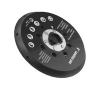 Platorello di supporto per levigatrice da 150 mm con 17 fori e fissaggio per levigatrici orbitali, compatibile con filettatura 5/16-24T o M8, plastica Abra