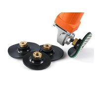 Platorello for smerigliatrice angolare 4 pezzi M10 M14 in gomma | Anello for gancio for platorello for lucidatura da 3/4 pollici for legno di pietra e metallo(M10,4Inch)