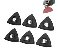 Platorello multiuso oscillante triangolare da 6 pezzi, levigatrice universale con gancio e anello a sgancio rapido con base in acciaio inossidabile ABS, accessorio