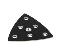 Platorello per levigatrice, 95 x 95 x 95 mm, tampone abrasivo triangolare con 6 fori, fissaggio con gancio e anello, disco di supporto abrasivo ad alta densità per utensili elettrici