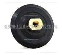 PLATORELLO VELCRATO PVD 125 per DISCHI DIAMANTATI DVD LUCIDATURA ad ACQUA MARMO