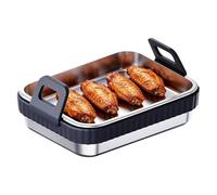 Plats De Cuisson Friggitrice ad Aria Versare - Materiale metallico durevole di alta qualità, attrezzatura professionale da chef, griglia De Cuisson con poignée, avanzato di protezione