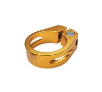 PLATT Collarino per Bici Reggisella, Pinze reggisella in alluminio, morsetto per Bicicletta/MTB 31.8/34.9MM (31.8mm, oro)