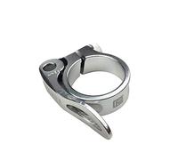 PLATT Morsetto per sella per bicicletta con sgancio rapido, in lega di alluminio, 28,6/31,8/34,9 mm, argento