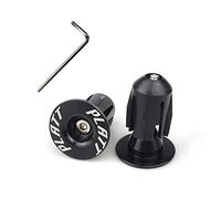 Platt - Tappi terminali per manubrio in alluminio, per mountain bike, bici da strada, BMX, 1 coppia, colore: Nero