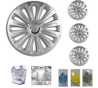 PLATTO AUTO 185/60 R15 CERCHIO 15 CC971 COPRICERCHIONI COPRICERCHI COPPE RUOTE SILVER GRIGIO ARGENTO PER PNEUMATICI AUTO SET DI 4 PEZZI CON MATERIALE ABS VERNICIATURA AD ACQUA