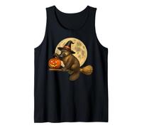 Platypus Witch Hat Jack O Lantern Zucca Luna Scopa Canotta