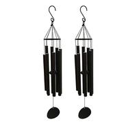 Plawee 2X Campanelli Eolici per Esterno Grande Tono Profondo 8 Tubi nel Metallo Campanelli Eolici per Giardino Domestico/Cortile/Balcone Deco