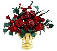 PLAXSOON Blocchi da costruzione per adulti, 922 pezzi, collezione botanica, giocattolo da costruzione, pianta, decorazione per la casa, bouquet rosa, giocattolo per San Valentino, donne, bambini