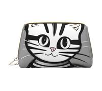 Play Ball Kitty, trousse portatile per cosmetici, da viaggio, unisex, con chiusura a cerniera, adatta per l'uso quotidiano, bianco, Taglia unica