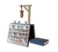 Play-book Hangmen, Gioco d'Impiccato in un libro, Set di scacchi pieghevoli stampati in 3D, Parole decorative in stile libro sfidas di ortografia Giochi da tavolo per viaggi in famiglia