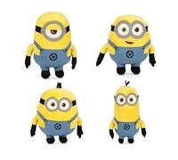 Play by Play Minions - Personaggi di peluche e animali di peluche da 20 cm: Bob, Otto, Kevin, Stuart e Dave - Diverse edizioni e misure a scelta (set da 4 Minions 20-22 cm)