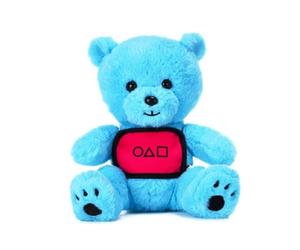 Play by Play SQUID GAME La Sfida The Challenge Peluche TEDDY BEAR BLU Orsetto - altezza 20cm, Blu, Celeste