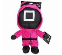 Play by Play Squid Game - Peluche da 28 cm, con giacca rosa, dettagli ricamati, articolo con licenza originale, diversi simboli a scelta (quadrato)