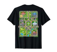 Play Cars On Dads Back City Map Race Track Tired Dads Funny Maglietta