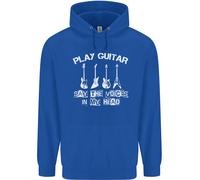 Play Chitarra Say Voci Nel Mio Testa Chitarrista Bambini Felpa con Cappuccio