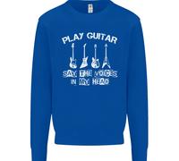 Play Chitarra Say Voci Nel Mio Testa Chitarrista Bambini Felpa Maglione