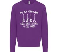 Play Chitarra Say Voci Nel Mio Testa Chitarrista Bambini Felpa Maglione