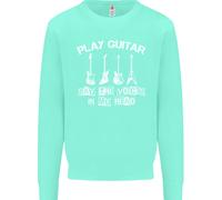 Play Chitarra Say Voci Nel Mio Testa Chitarrista Bambini Felpa Maglione