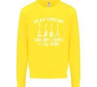 Play Chitarra Say Voci Nel Mio Testa Chitarrista Bambini Felpa Maglione