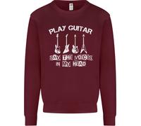 Play Chitarra Say Voci Nel Mio Testa Chitarrista Bambini Felpa Maglione