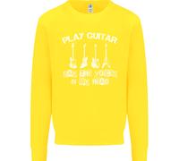 Play Chitarra Say Voci Nel Mio Testa Chitarrista Bambini Felpa Maglione