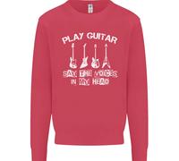 Play Chitarra Say Voci Nel Mio Testa Chitarrista Bambini Felpa Maglione