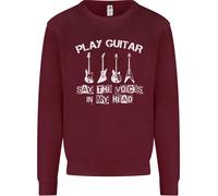 Play Chitarra Say Voci Nel Mio Testa Chitarrista Bambini Felpa Maglione
