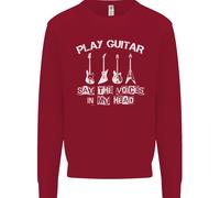 Play Chitarra Say Voci Nel Mio Testa Chitarrista Bambini Felpa Maglione