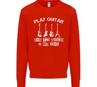 Play Chitarra Say Voci Nel Mio Testa Chitarrista Bambini Felpa Maglione
