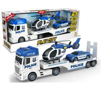 Merchandising Teorema: Play City - Police Truck Con Aereo E Macchina Luci E Suon