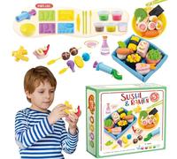 Play Color Dough, Food Cooking Clay, Art Modeling Tools Kit, Rubber Material Fun Crafting Activity, Creative Dough Set for Kids, Girls, Boys, Multicolor