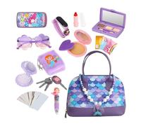 Play Cosmetics Purse - Set di giocattoli per il trucco per borsa colorata con , gioco di ruolo sensoriale, scuola, festival, casa, attività all'aperto | Borsa a mano per ragazze di 3